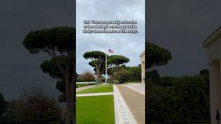 U.S. Veterans proudly retire the colors during a ceremony at the Sicily-Rome American Cemetery.