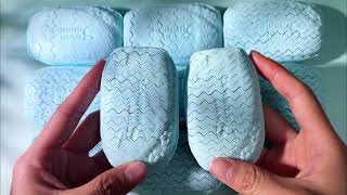 Very Satisfying ASMR | Crunching Soap Boxes with Starch and Foam  | Soap Cutting ASMR #asmr 