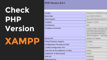 Check XAMPP PHP Version