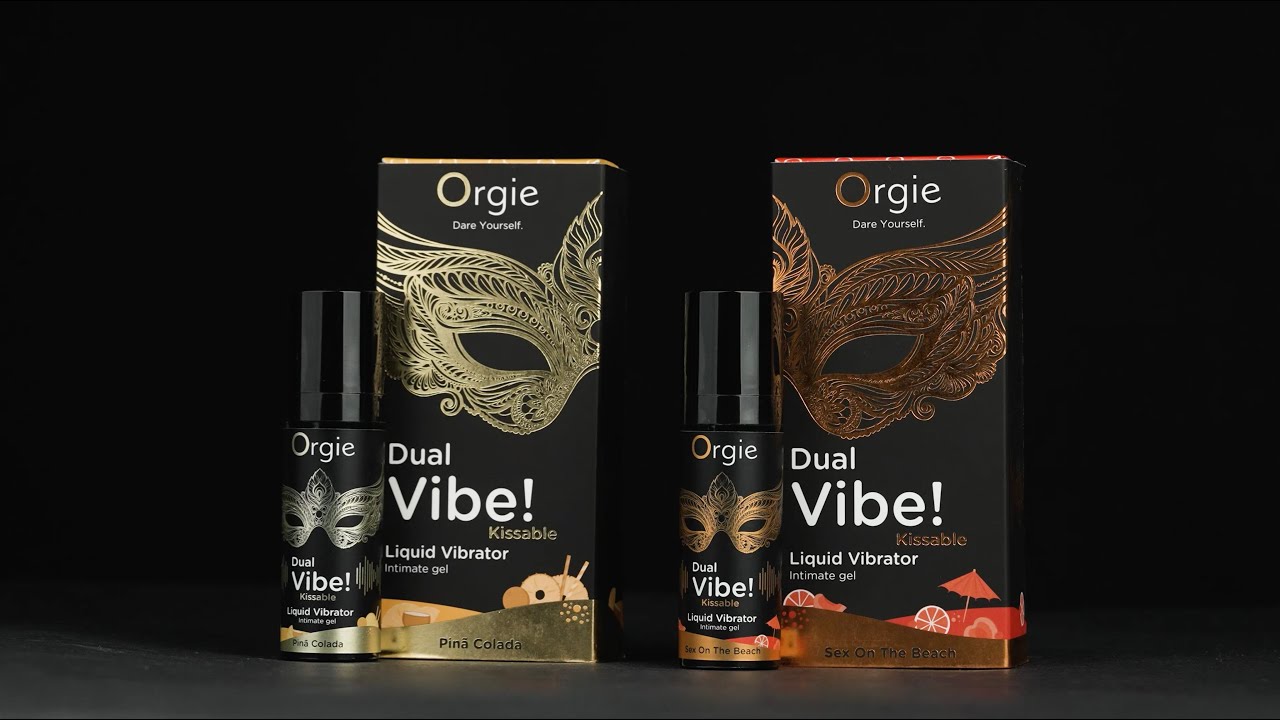 Orgie Dual Vibe! Kissable Liquid Vibrators Line - English