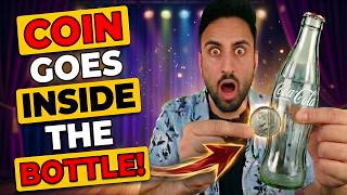 I Pushed a Coin THROUGH a Solid Glass Bottle [How Is This Possible?] | Magic Made Easy