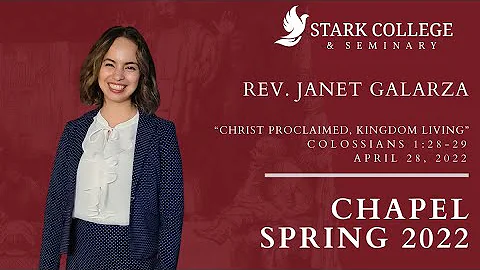 Rev. Janet Galarza | Colossians 1:28-29 | April 28...
