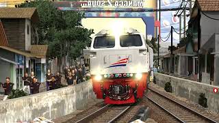 Rel Kereta Api Ekstrim  Mepet Pemukiman   Trainz Simulator Indonesia