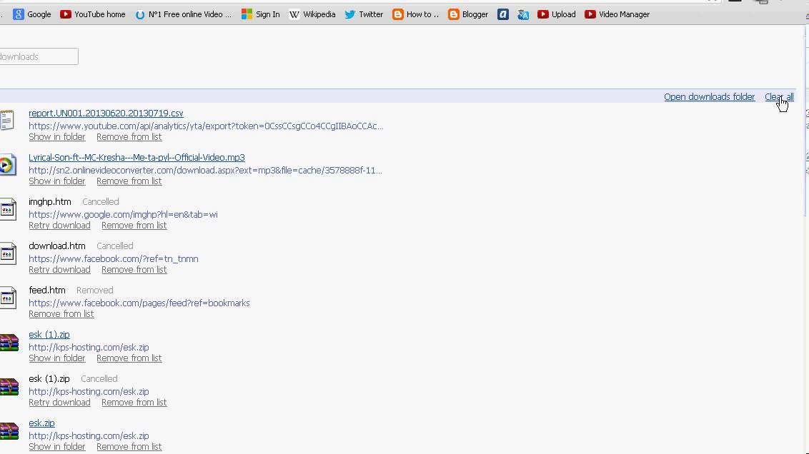 how to clear download history on google chrome new youtube