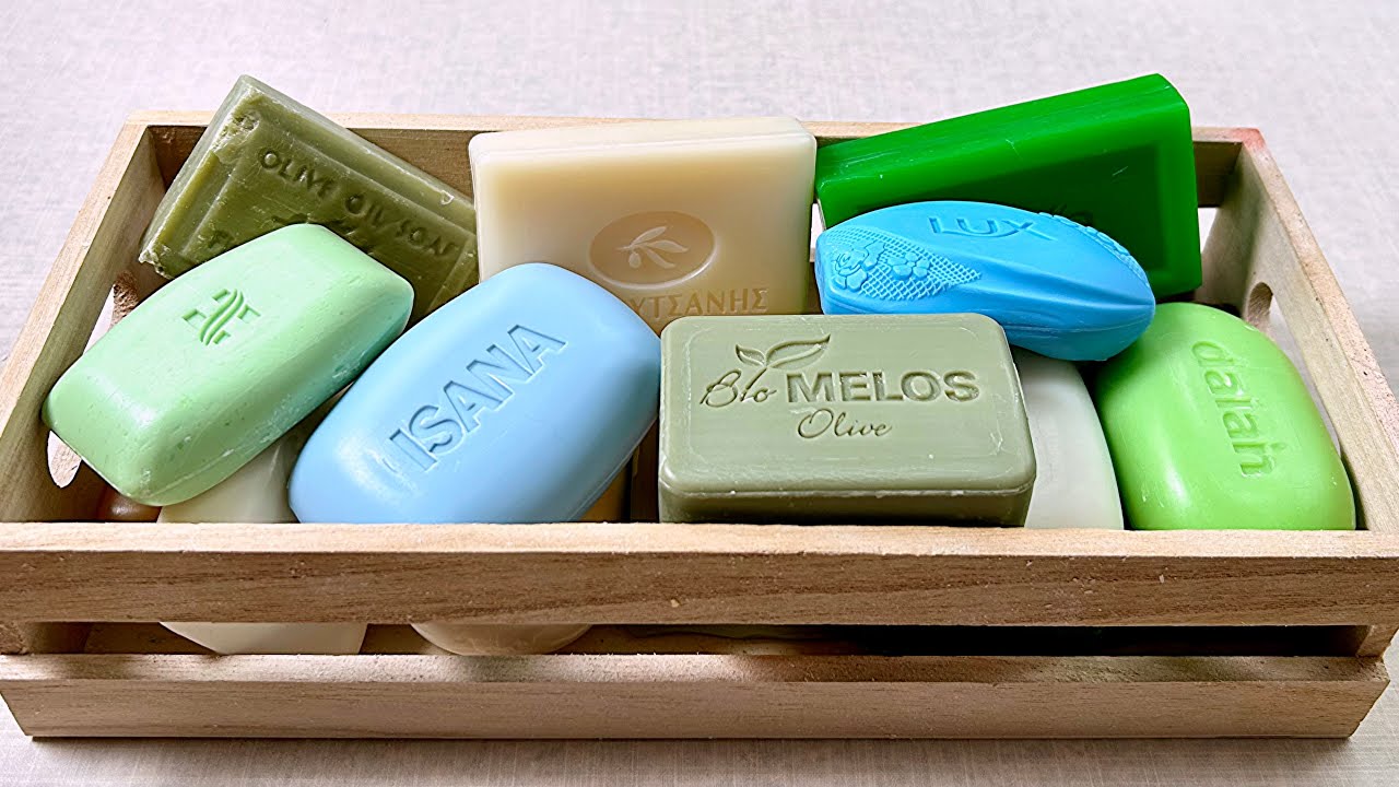 ASMR soap cutting 💚 Резка мыла АСМР