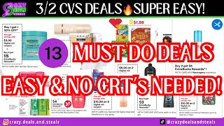 🔥3/2 CVS 13 MUST DO DEALS🎉MONEYMAKERS & SUPER CHEAP DEALS + FREEBIES & MORE!!- CVS Couponing