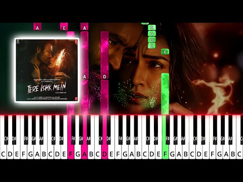 New Awaara Angaara Tere Ishq Mein 2025 Notes Sheet MIDI EASY Piano Tutorial