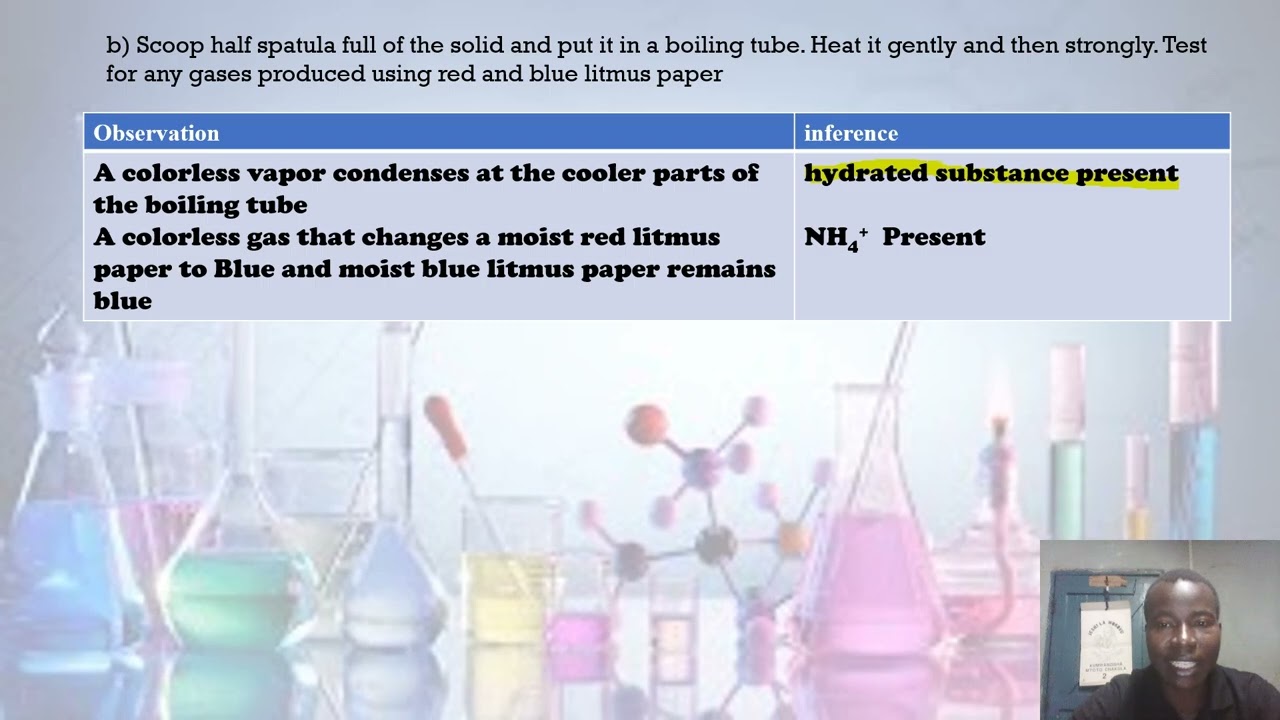 Qualitative Analysis for Organic and  Inorganic chemistry