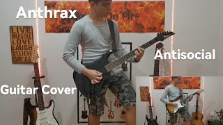 Anthrax - Antisocial guitar cover (Guitar On Fire)