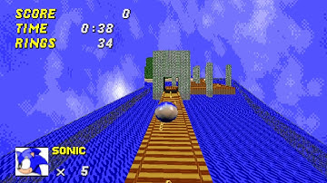 SRB2 Christmas 0.96 Emerald Coast zone gameplay