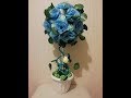 Делаем топиарий своими руками из  искусственных цветов голубой цветок