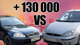 ЗАРАБОТАЛ 130.000 на старых вёдрах! | Ford Focus vs Honda Civic | Бородатый Перекуп