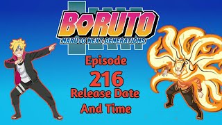 Boruto Episode 216 Release Date And Timeall Countries