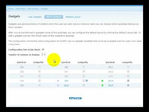Clip 7-3, Drupal Gadgets administration form