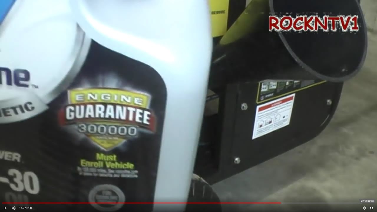 synthetic oil Gas engine portable generator steele SPGG1000e YouTube