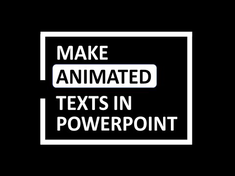 How to Make ANIMATED TEXTs in PowerPoint, Tutorial