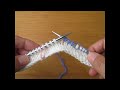 Hood, Row 1: Knit extra CO / フードマフラー, 1段目, 別針に作った追加の作り目を編む