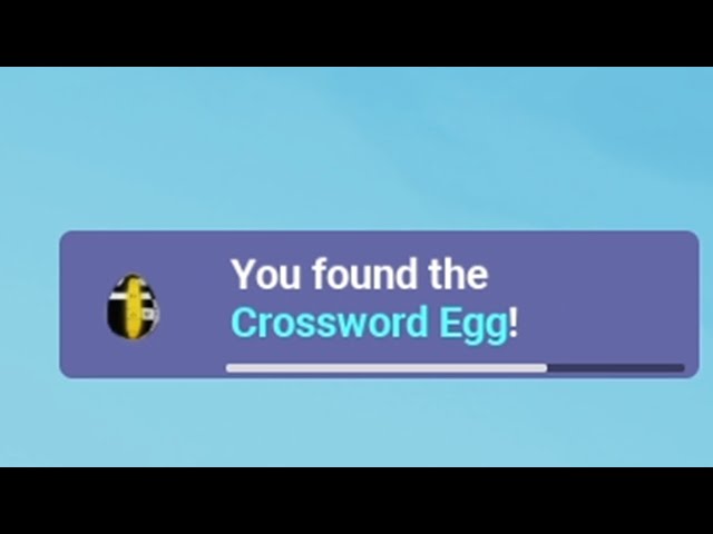 I got crossword egg in Roblox Bedwars class=