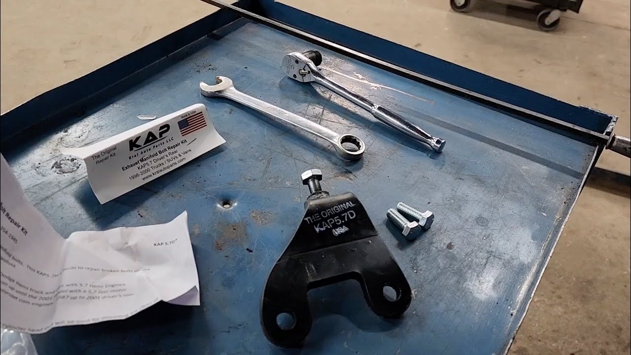 Installation of the KAP 5.7D Exhaust Manifold Bolt Repair YouTube