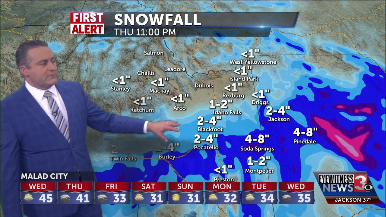 Cold and sunny for Wednesday with snowy weather for Thursday and Friday ...