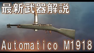 【BF1実況】最新武器解説 Automatico M1918  PS4対応 バトルフィールド1