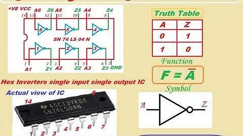 Introduction to Digital logic NOT gate IC 74LS04