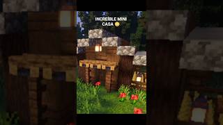 😲 Mini casa medieval en la taiga. 🏡🌲 #minecraft #minecraftbuilding