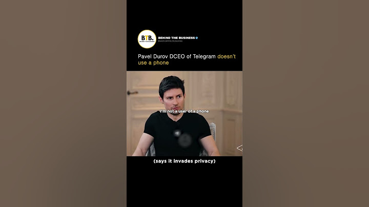 Pavel Durov DCEO of Telegram doesn’t use a phone