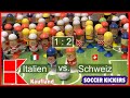 Italien 1 : 2 Schweiz am 2. Spieltag Gruppe A der Fußball-Europameisterschaft - Soccer Kickers