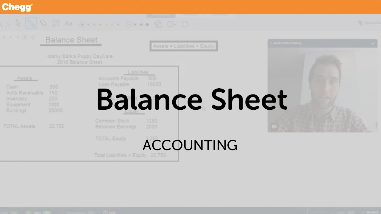 balance sheet accounting chegg tutors youtube