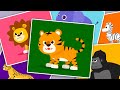 동물 단어 1🦁 | 호랑이 사자 코끼리 | 동물들과 함께 하는 한글단어 놀이♪ | 어린이놀이 | 아기놀이 | 단어놀이 ★ 티디키즈