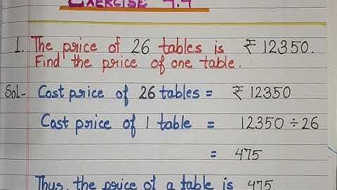 Class-4 | Chapter-4 | Division |Word Problems based on Division (Exercise 4.4) Part-1