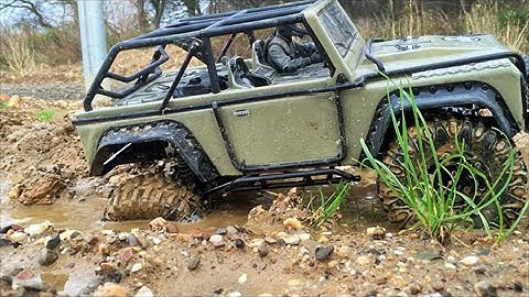 R/C CRAWLER MUD ADVENTURE! BIG AXIAL SCX10 DINGO FUN WITH SOUND!