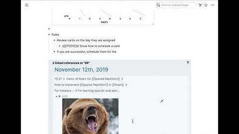A basic spaced repetition system in Roam (no audio)