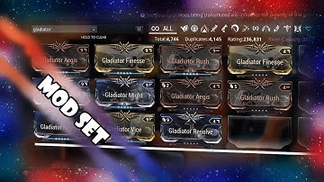 Warframe - Gladiator Set Mods