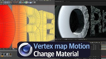 C4D Vertex map Motion | Change Material & Texture Animation | 시포디에서 질감과 형태가 바뀌는 몰핑, 마스크 애니메이션 만들기