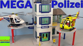 Mega Playmobil Polizeistation selber bauen seratus1 unboxing - YouTube