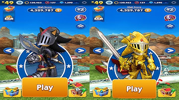Sir Lancelot vs Excalibur Sonic - Sonic Dash All Characters Unlocked - New Battle