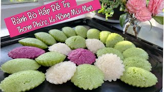 Bánh Bò Rễ Tre Hấp Làm Theo Cách Này Vừa Nhanh & Để Qua Ngày Vẫn Mềm  - Honeycomb Steamed Rice Cake