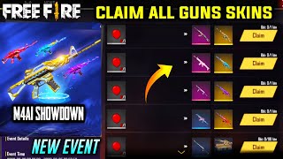 Free Fire Upcoming New Event || Showdown Mode M4A1 Skins || Free Claim All Guns Skin || New Update