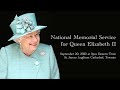 National memorial service for queen elizabeth ii