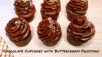 Moist Chocolate Cupcakes With Decadent Chocolate Buttercream Frosting (Easy Recipe)