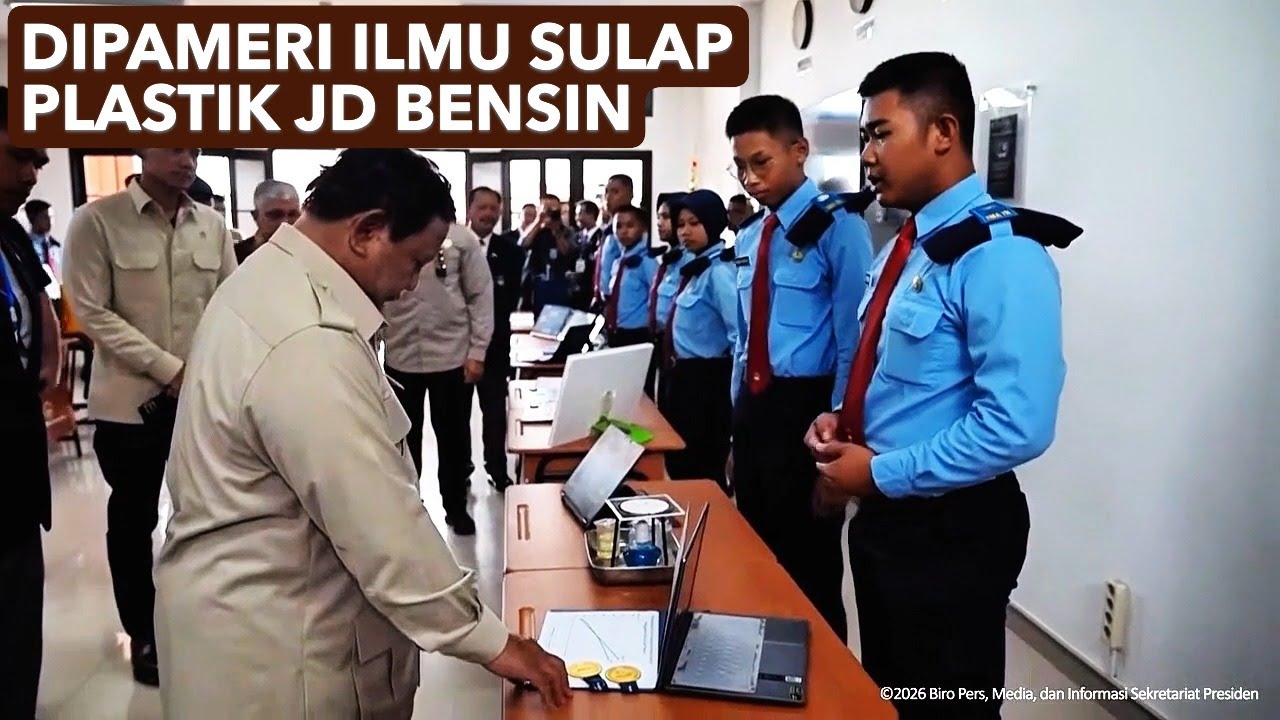 Penasaran Dipameri ILMU SULAP PLASTIK JD BENSIN, PRES PRABOWO : BAGUS ITU