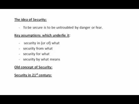 IR 08 The Concept of Security in 21st Century YouTube - YouTube