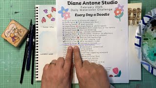 Butterfly Wings - Every Day A Doodle (Feb. ‘25) Diane Antone Daily Watercolor Challenge @LizHuey