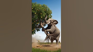 Elephant uprooted mango tree #ai #elephant #shots #trending #shortsfeed