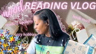 ✨mood reading vlog📚 realistic reading days, book mail, cozy hobbies and more☀️🧩