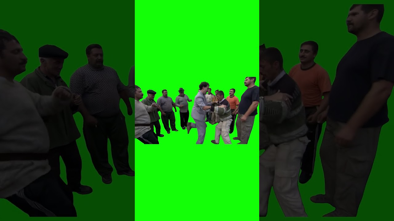 Borat Dancing With Villagers meme - Green Screen