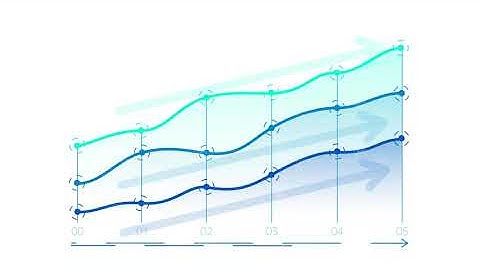 Animated growth graph with arrows on the alpha channel.