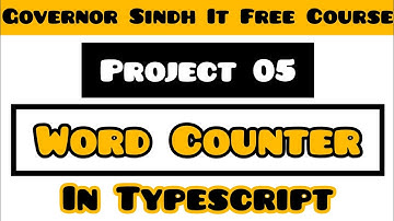 Word Counter Project in Typescript | Word Counter Project 05 | AI | Governor